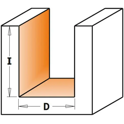 CMT HM 20x20/50 mm K8 notfræsejern