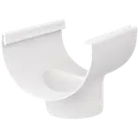 Plastmo tudstykke 75 mm hvid