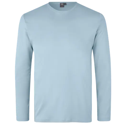 ID Interlock langærmet t-shirt lysblå