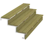 Plus Terrassetrappe 3 trin 54x79 cm 34,2° 180 cm