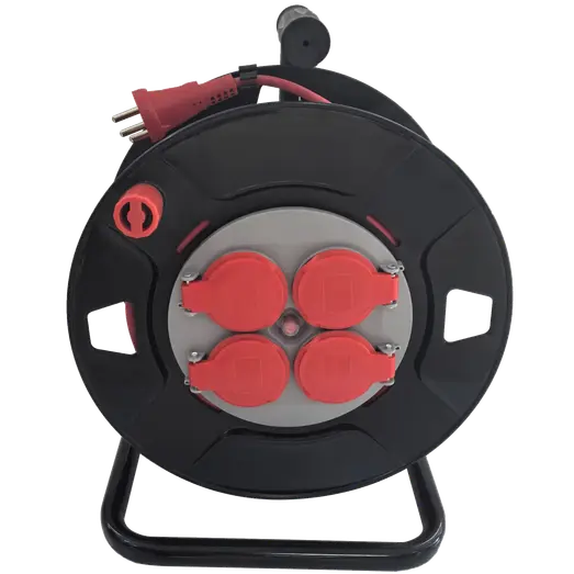 E-Line kabeltromle med 4 udtag 35 m