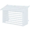 Plus varmepumpeskjuler hvid 116x56x78 cm