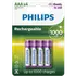Philips genopladelig batteri 1000 mAh HR03/AAA 4 stk.