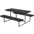 PLUS Basic Junior bord/bænkesæt 118 cm sort