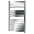 Håndklædetørrer i buet design 600x1200 mm krom