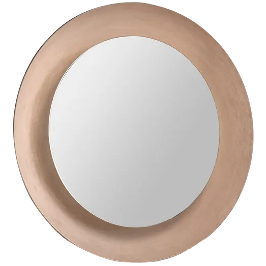 Milobad skål spejl med LED Ø85 cm kobber