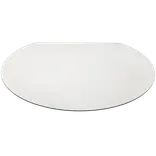 Morsø glasgulvplade cirkel med lige bagkant 60/100 x 90 cm