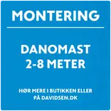 Standard montering/opsætning af DanoMast flagstang 2-8 m   Vær OBS på betingelser for montering