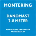 Standard montering/opsætning af DanoMast flagstang 2-8 m   Vær OBS på betingelser for montering