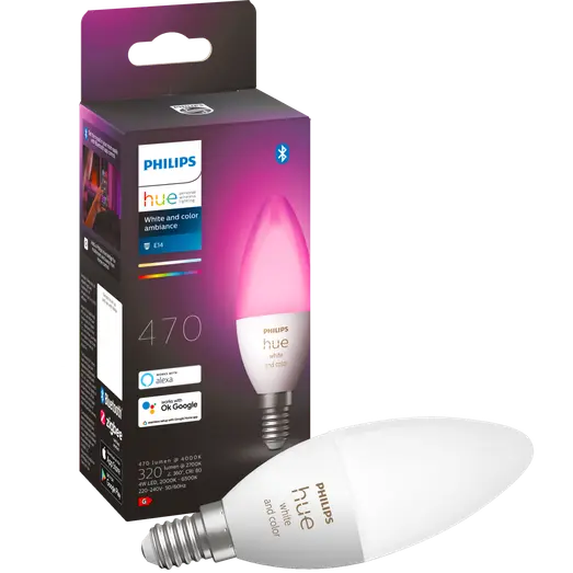 Philips Hue White and color ambiance pære E14 LED