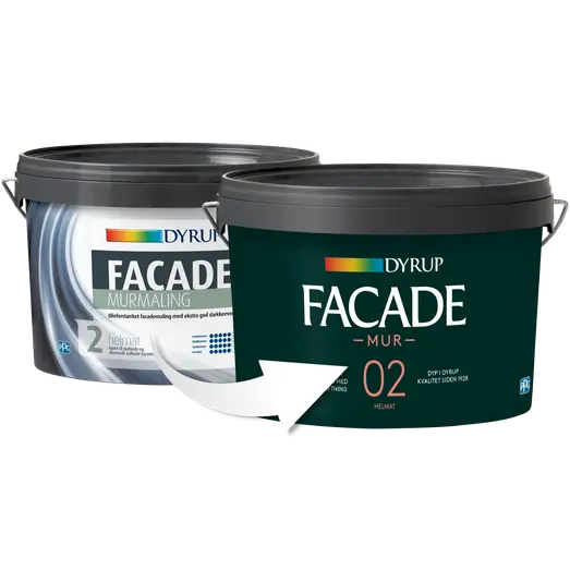 Dyrup facade murmaling hvid 2,25 L