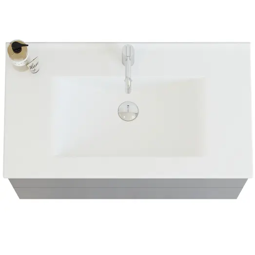 Scanbad vaskeskab m/håndvask 80cm mat grå