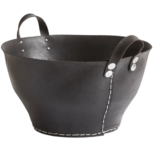 Brændekurv sort gummi 50x30x29 cm