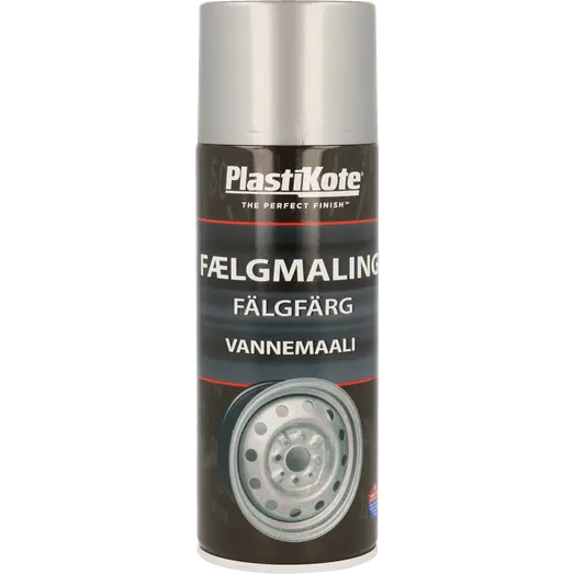 Plasti-kote fælgmaling metallic sølv 400 ml