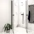 Scanbad brusedør 89x200 cm mat sort