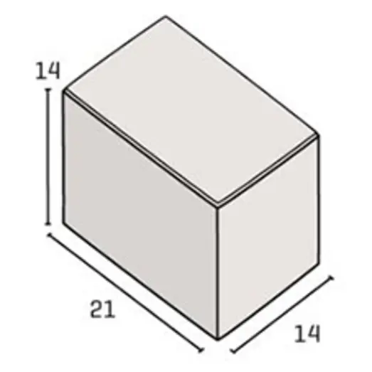 IBF Bondesten kantblok 14x21 cm grå