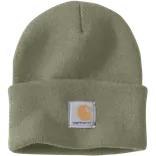 Carhartt strikhue med logo mørkegrøm