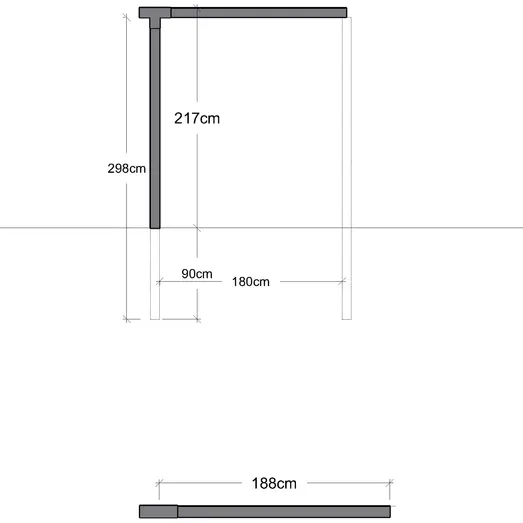 Plus pergola forlængermodul enkelt