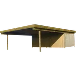Christian dobbelt carport med redskabsrum 836x630 cm - UDEN TAG