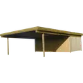 Christian dobbelt carport med redskabsrum 836x630 cm - UDEN TAG