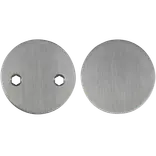 Jasa blindskilt CC30 2x Ø50 2mm massiv rustfrit 304 stål