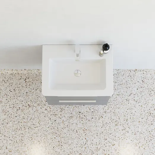 Scanbad Multo badmøbel m/Lazuli vask, 2 skuffer grå mat