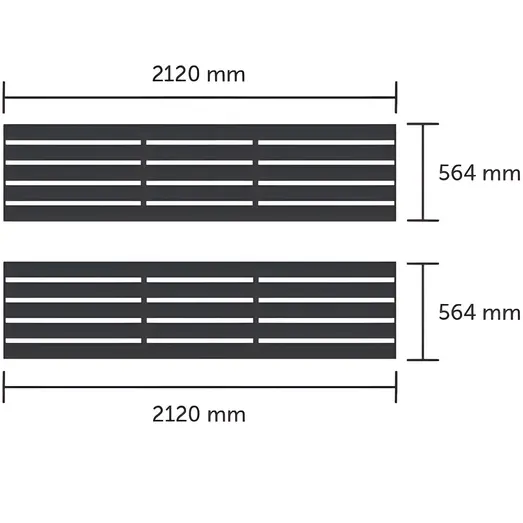 Halls integreret foldbar lamelbord t/ICON 8 11,2 m²