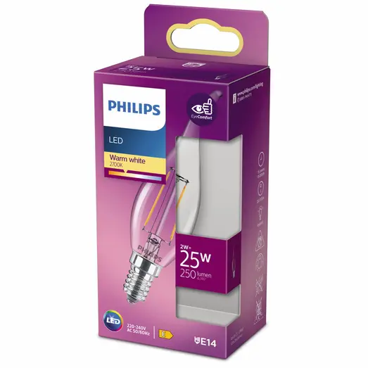 Philips Kerte LED pære E14 25W 1 pack