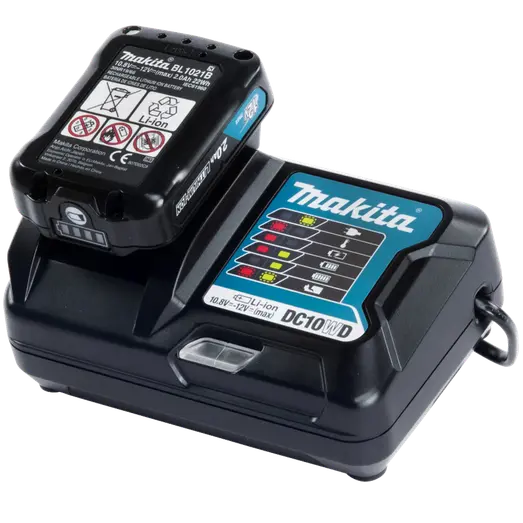 Makita batteripakke 12V Li-ion 1xBL1021B+1xDC10WD