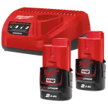 Milwaukee M12 NRG-202 batterisæt 12V