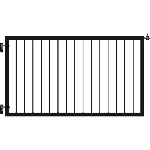 Plus Basic bred låge 150x85 cm sort