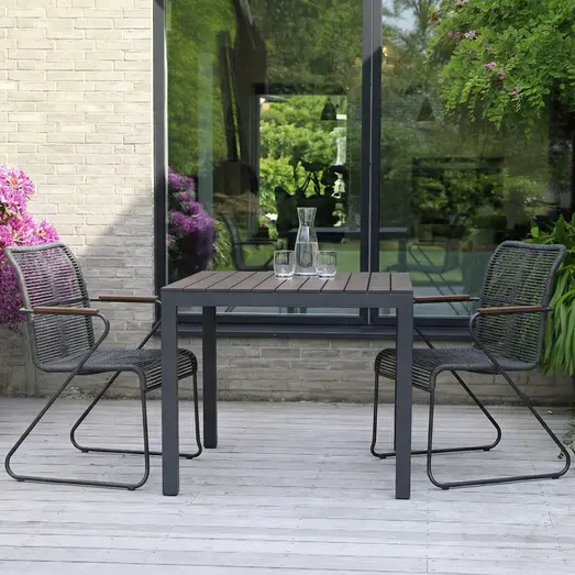 Guldborg havemøbelsæt med Korfu stole sort