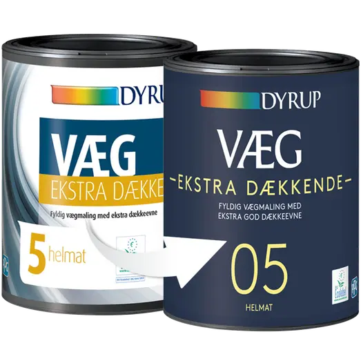 Dyrup Væg 05 vægmaling ekstra dækkende hvid 0,75 L