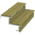 Plus Terrassetrappe 2 trin 37x54 cm 34,2° 120 cm