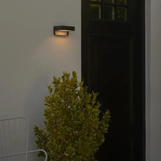 Nordlux Saulio solar udendørs væglampe sort