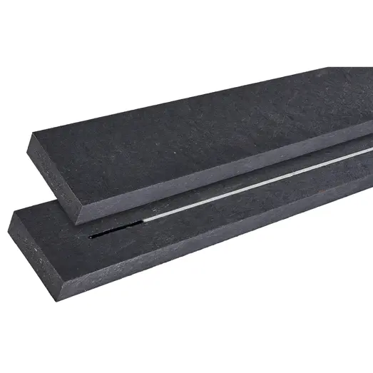 PLUS Ryglæn til bord/bænkesæt 118 cm RePlast Sort