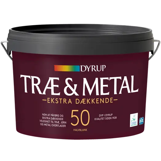 Dyrup træ og metalmaling ekstra dækkende 50 hvid