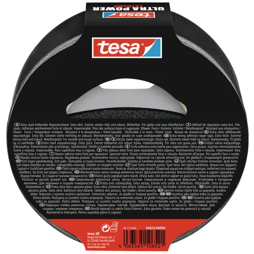 Tesa Ultra Power Extreme reparationstape 25 m x 50 mm sort