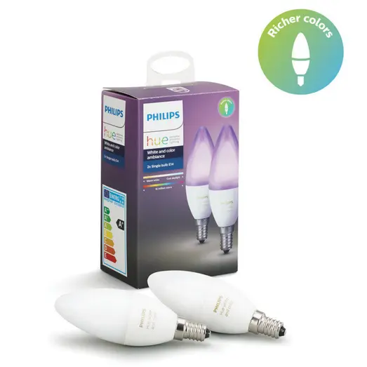 Philips Hue White and color ambiance dobbeltpakke E14 LED