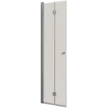 Scanbad foldedør 69x200cm børstet satin/klart glas