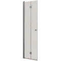 Scanbad foldedør 69x200cm børstet satin/klart glas