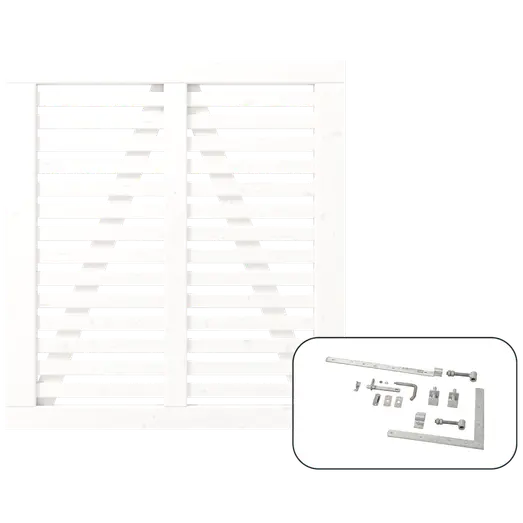 Plus Harmoni Enkeltlåge inkl. beslag  100x107 cm hvid