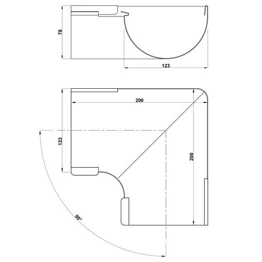 Plastmo gering nr. 11 indvendig 90°