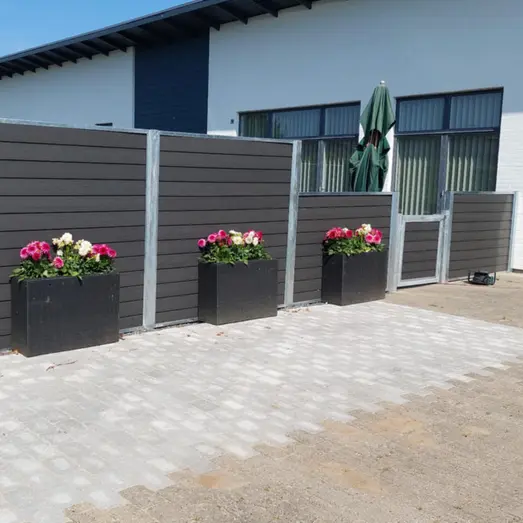 Kirkedal galvaniseret komposithegn startsæt 25 mm klink, sort