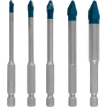 Bosch EXPERT HEX-9 HardCeramic borsæt 4/5/6/8/10 mm, 5 stk.
