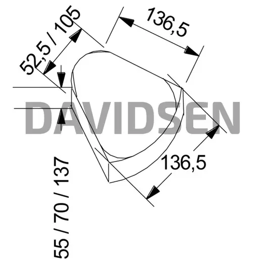 5 cm grå hjertingsten flexline LILLE 14x14/5,25 cm