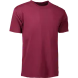 ID T-time herre t-shirt kortærmet bordeaux