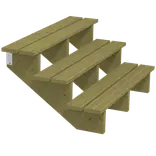Plus Terrassetrappe 3 trin 54x76 cm 34,2° 120 cm