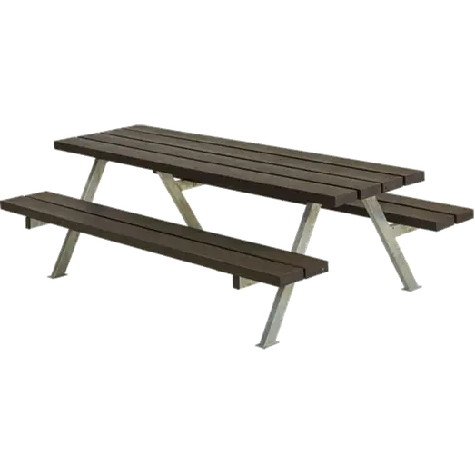 PLUS Alpha Junior Bord/Bænkesæt 177 cm RePlast Sort