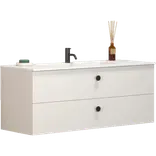 Scanbad Delta vaskeskab m/Micca vask 120 cm mat hvid